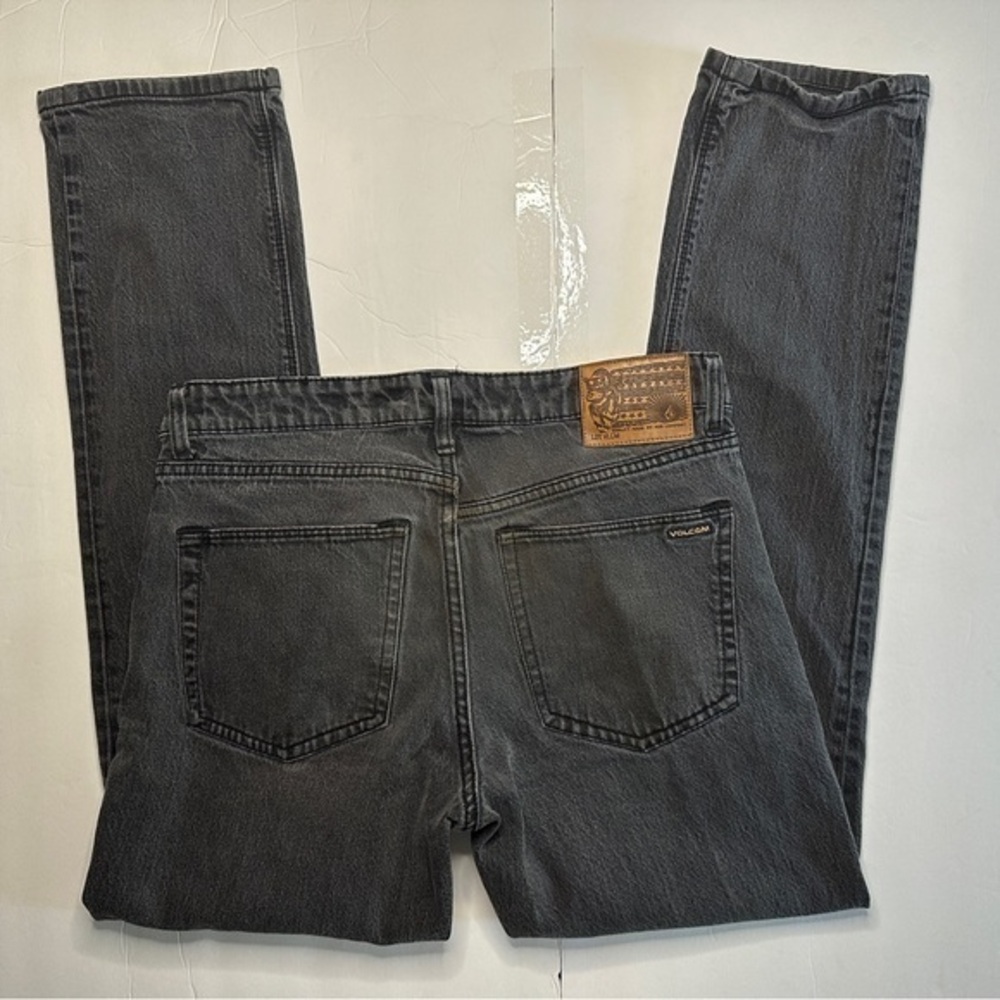 Volcom Men's Slim Straight Jeans - Dark Gray